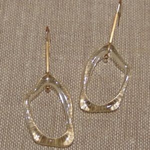 Clear "liquid" lucite earrings